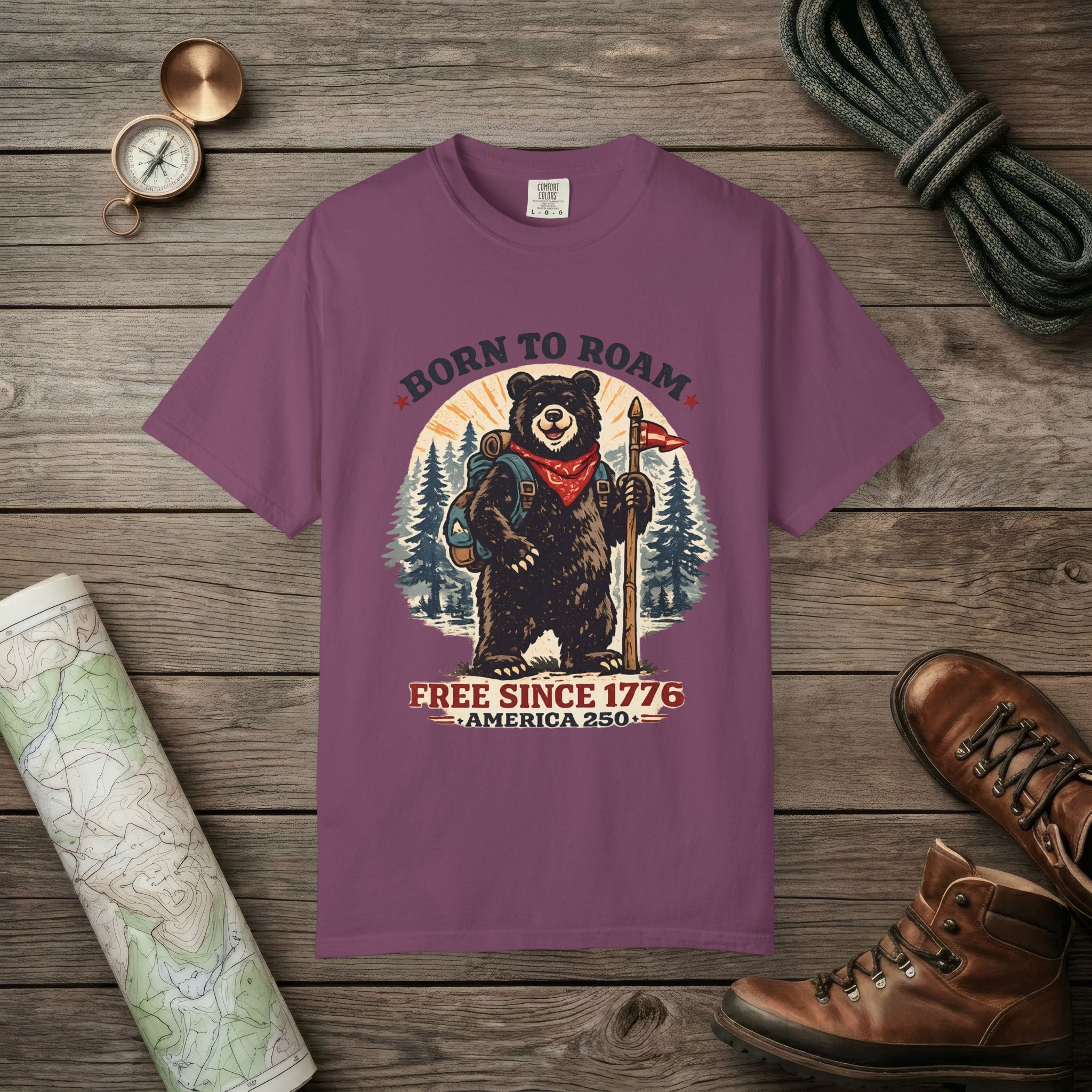 Born To Roam Bear T-Shirt