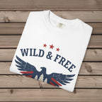 unisex graphic t-shirt with "Wild & Free 250" design