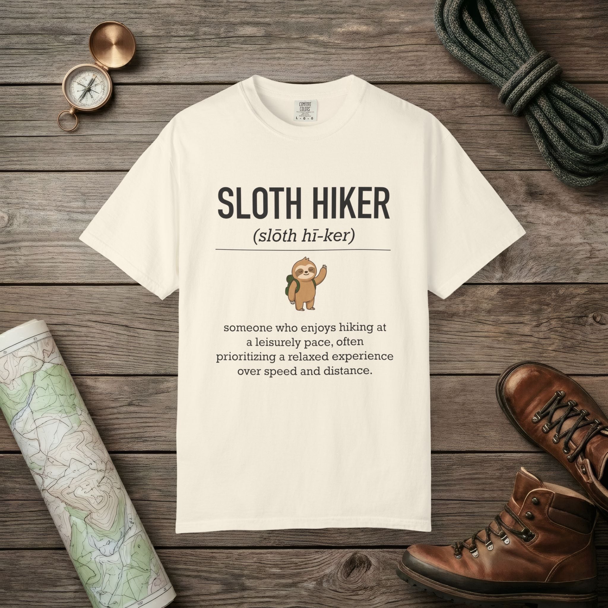 Sloth Hiker Definition T-Shirt