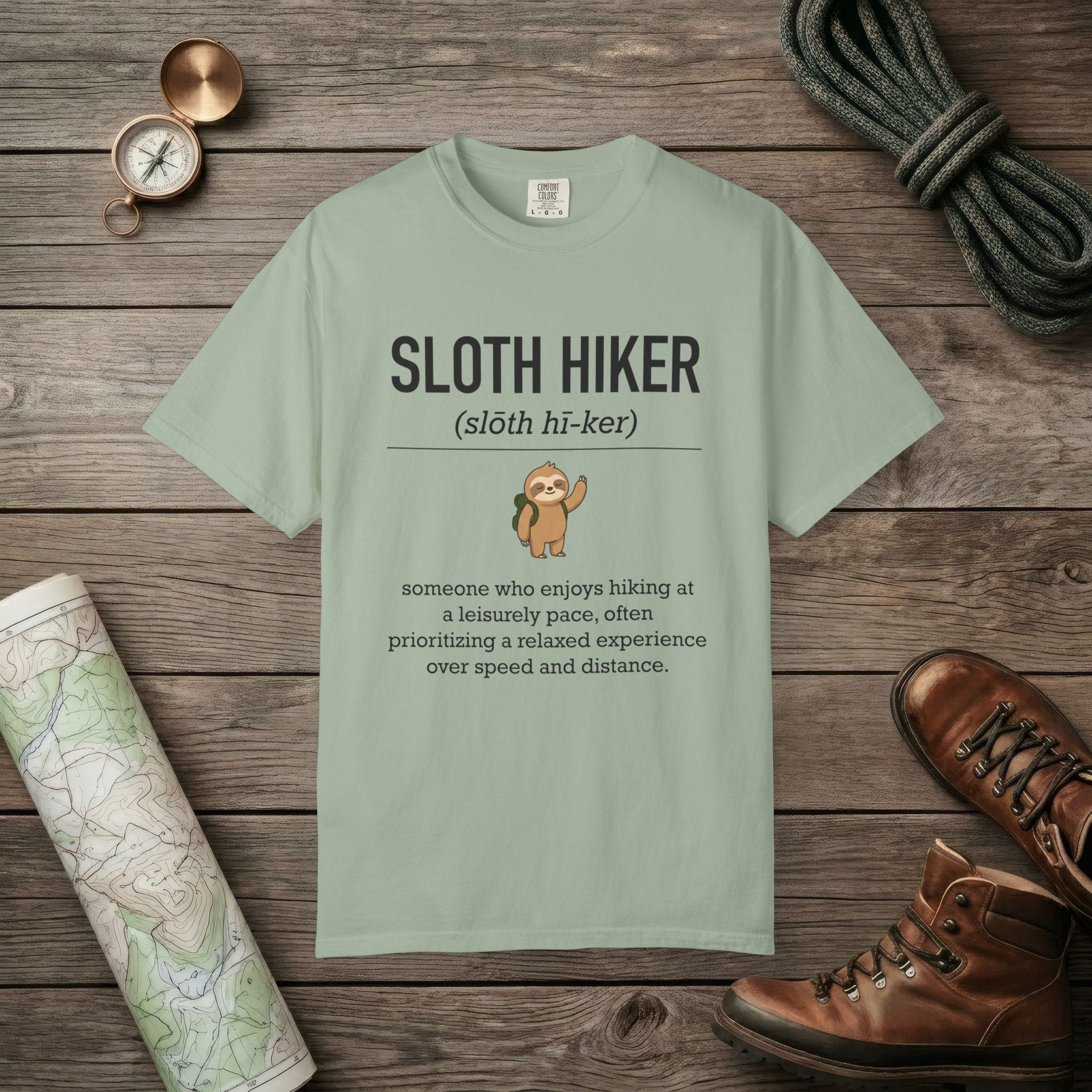 Sloth Hiker Definition T-Shirt