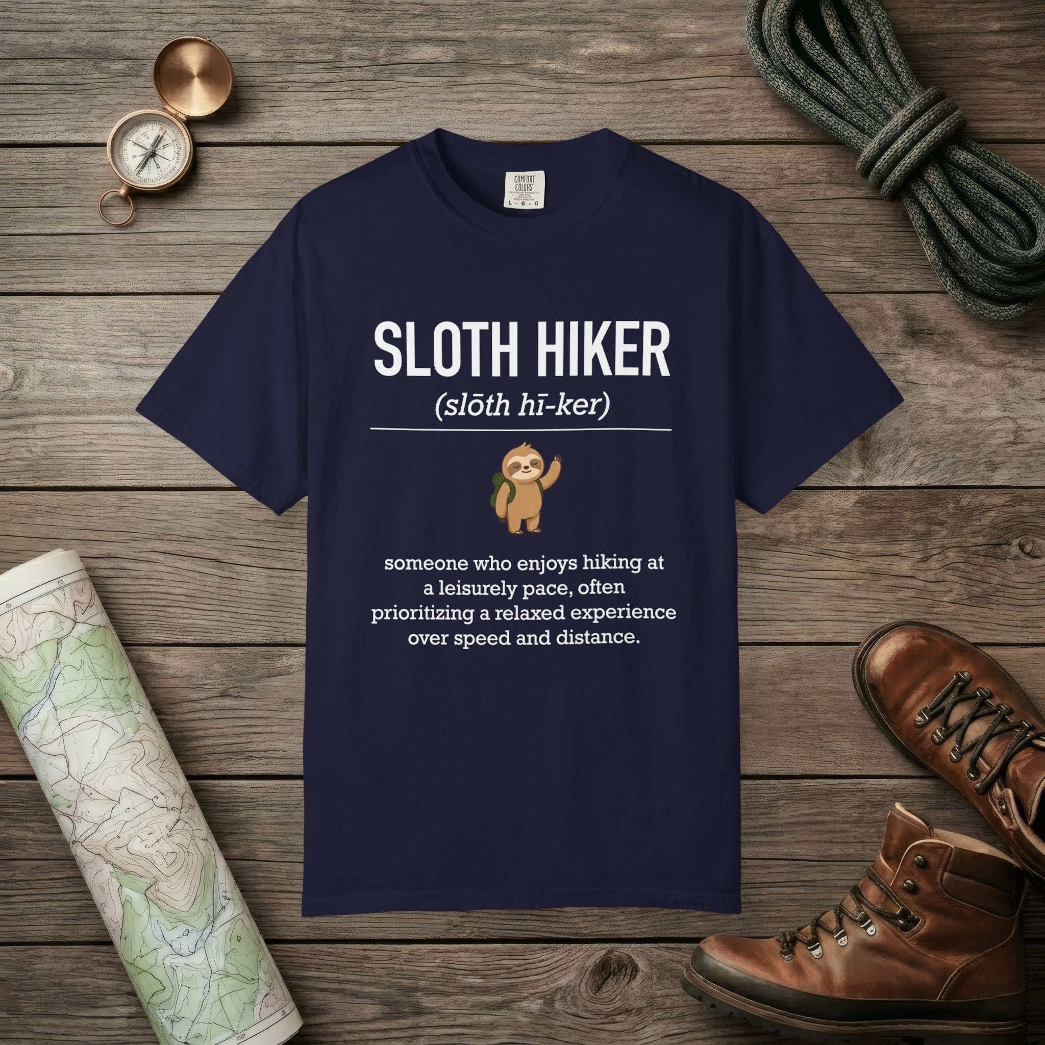 Sloth Hiker Definition T-Shirt