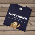 unisex graphic t-shirt with "Sloth Hiker Definition 2" design