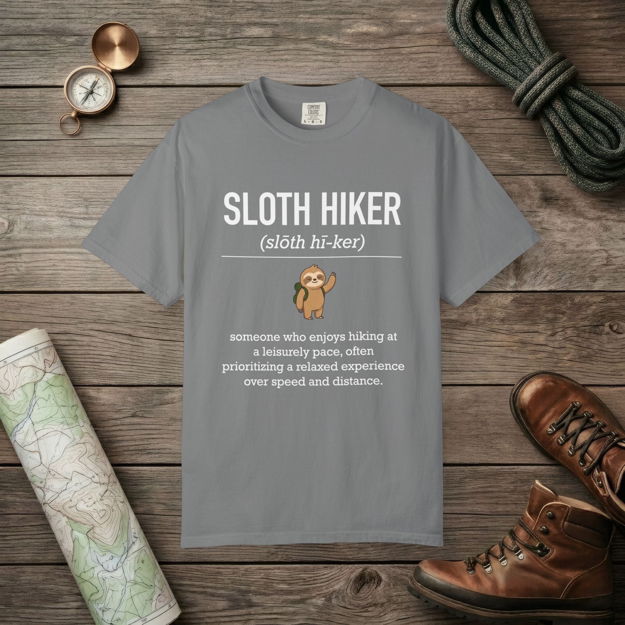 Sloth Hiker Definition T-Shirt