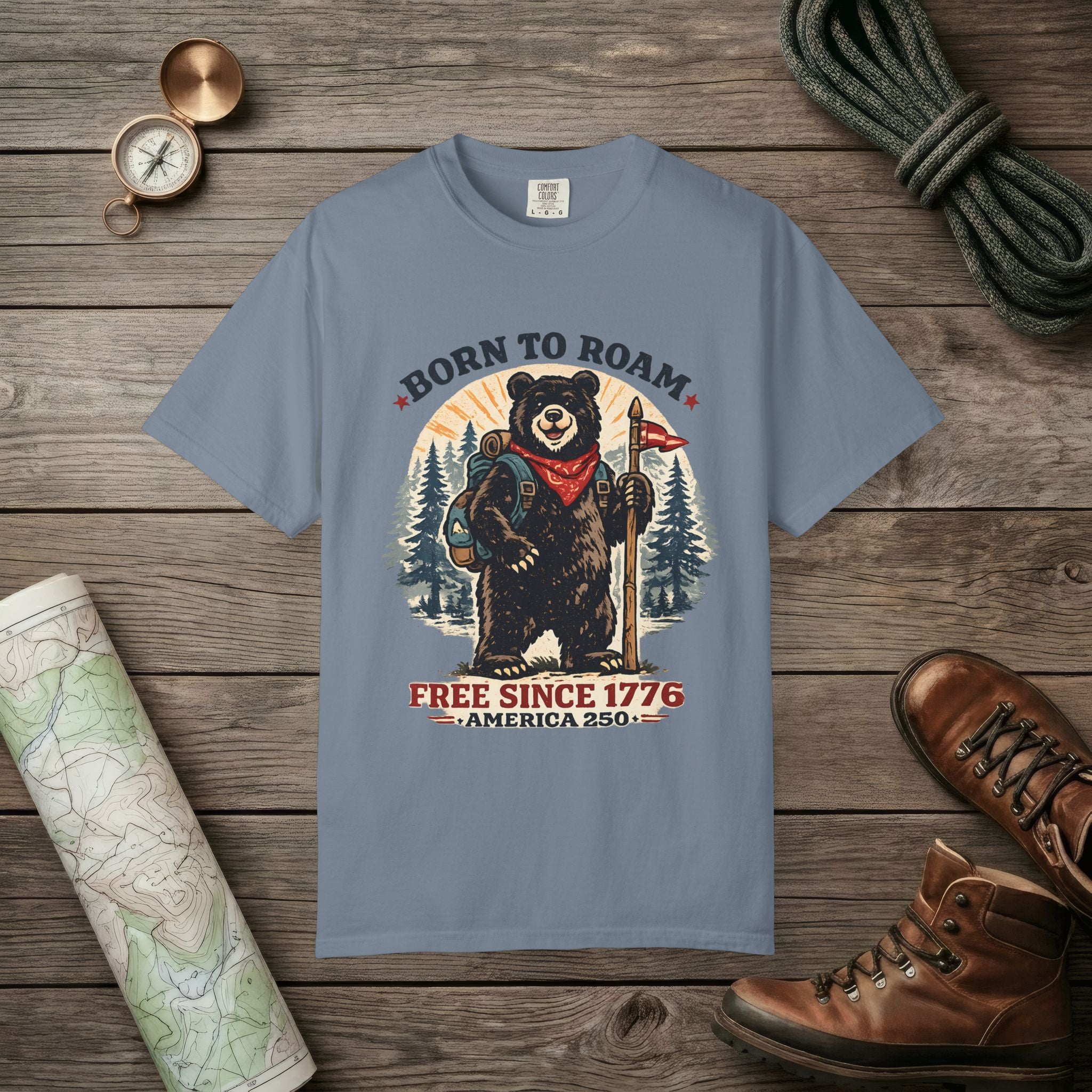 Born To Roam Bear T-Shirt