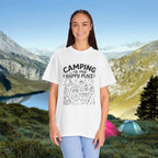 Camping Is My Happy Place Doodle T-Shirt