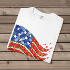 American Flag Flower T-Shirt