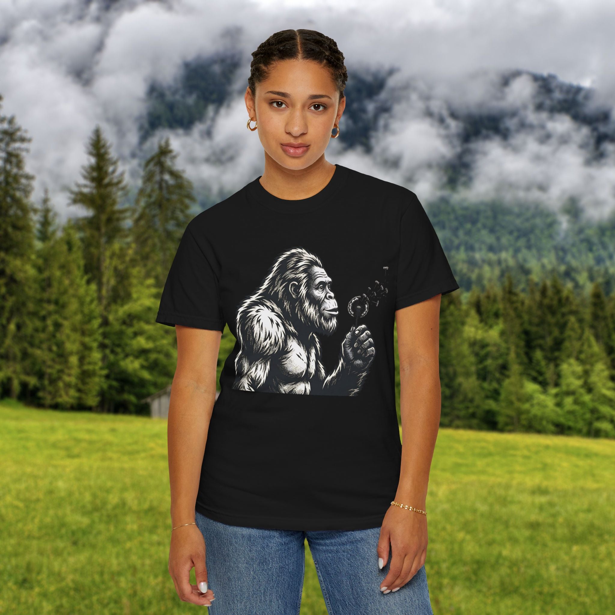 Bigfoot Blowing Wishes T-Shirt