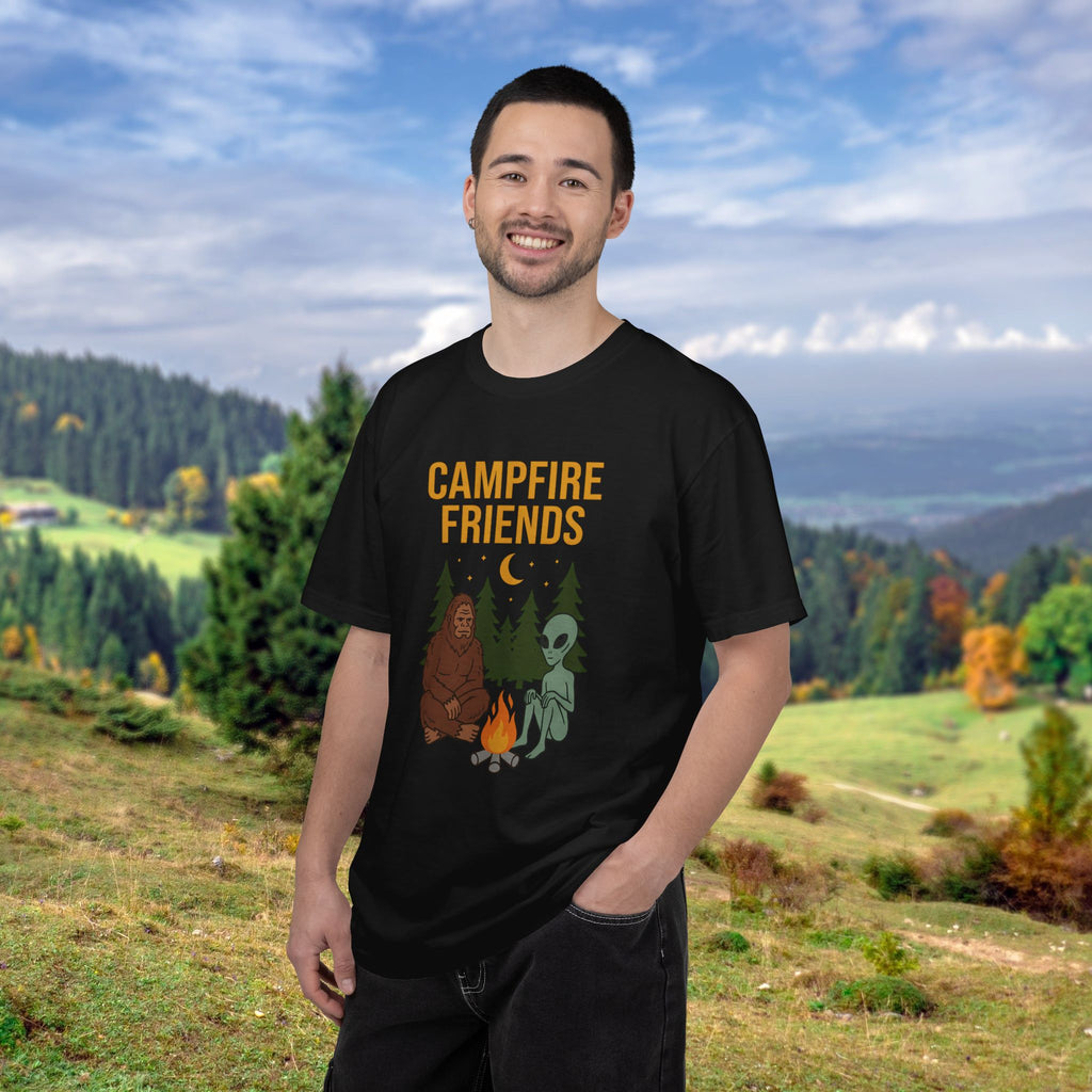 Bigfoot And Alien Campfire T-Shirt