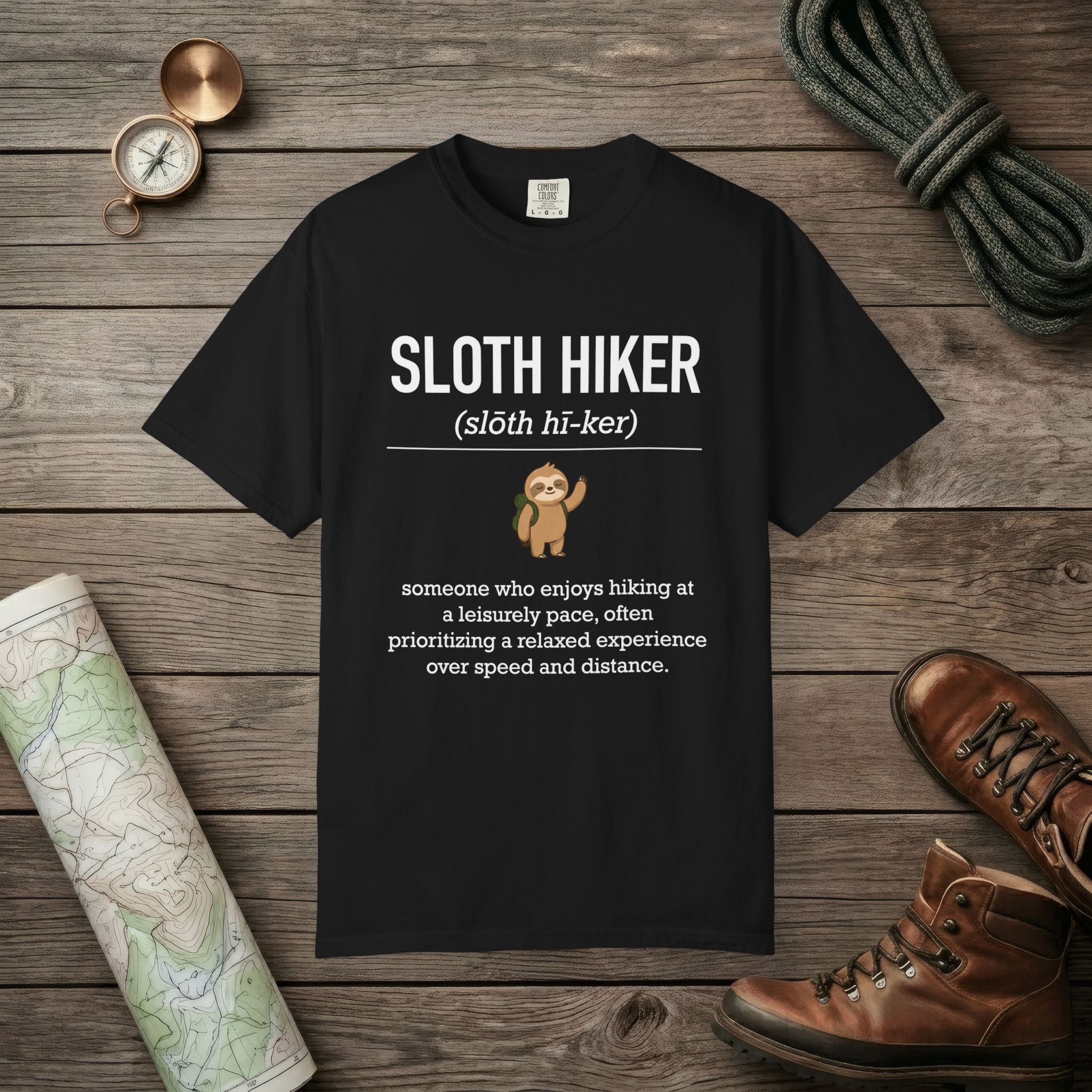 Sloth Hiker Definition T-Shirt