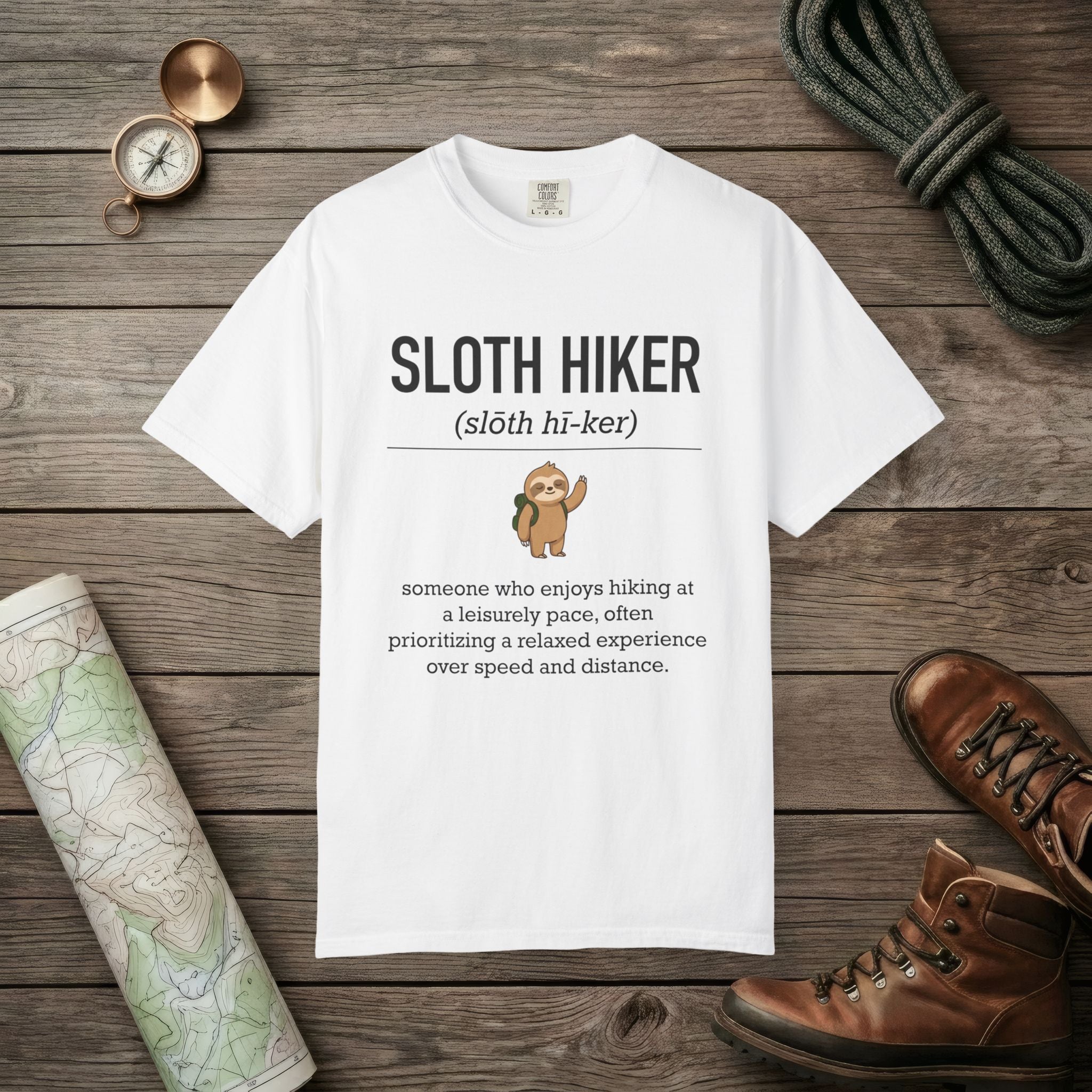 Sloth Hiker Definition T-Shirt
