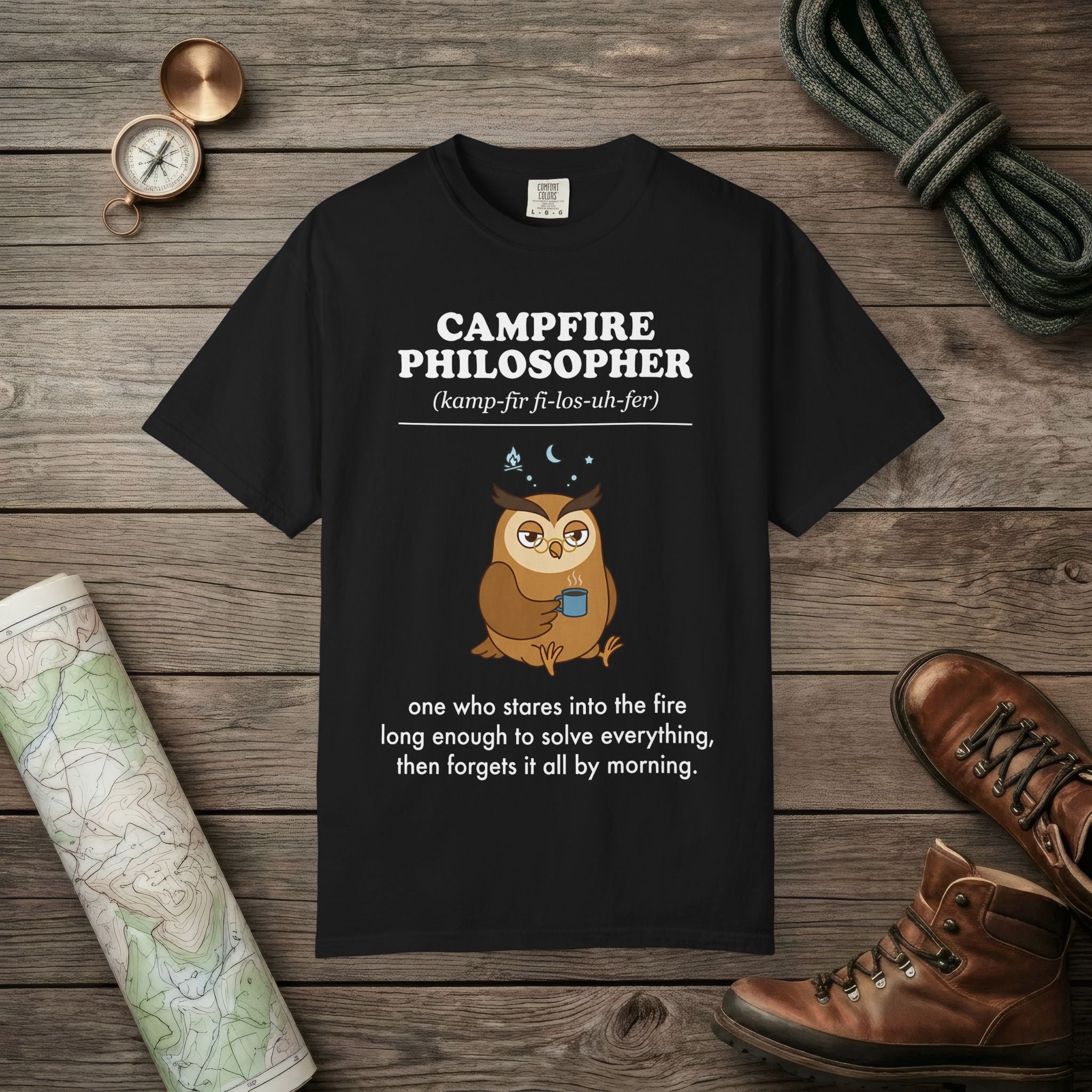 Campfire Philosopher Definition T-Shirt
