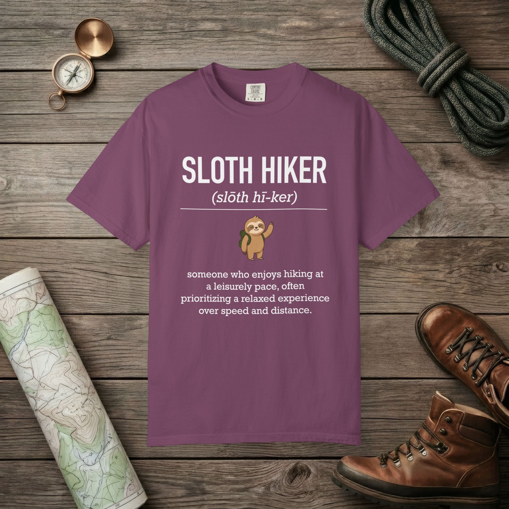 Sloth Hiker Definition T-Shirt