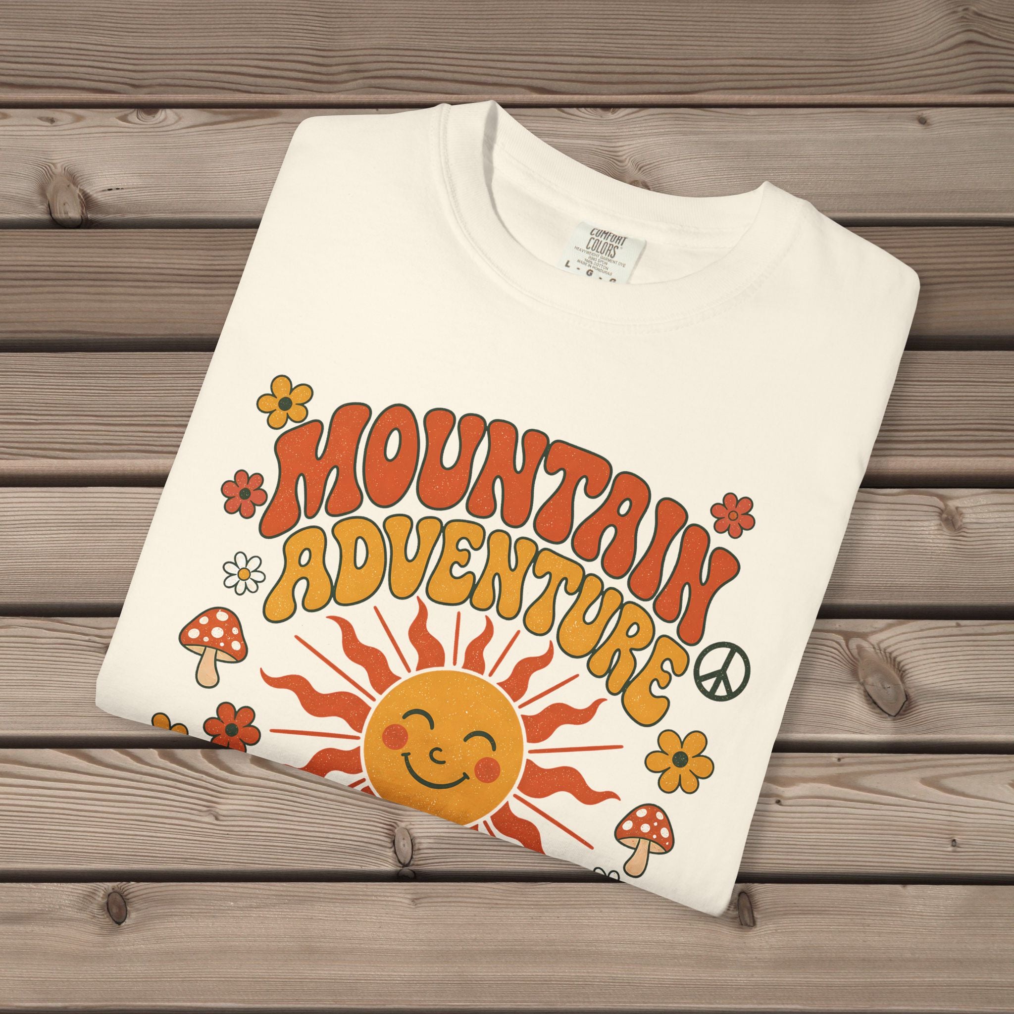 Retro Groovy Mountain Adventure T-Shirt
