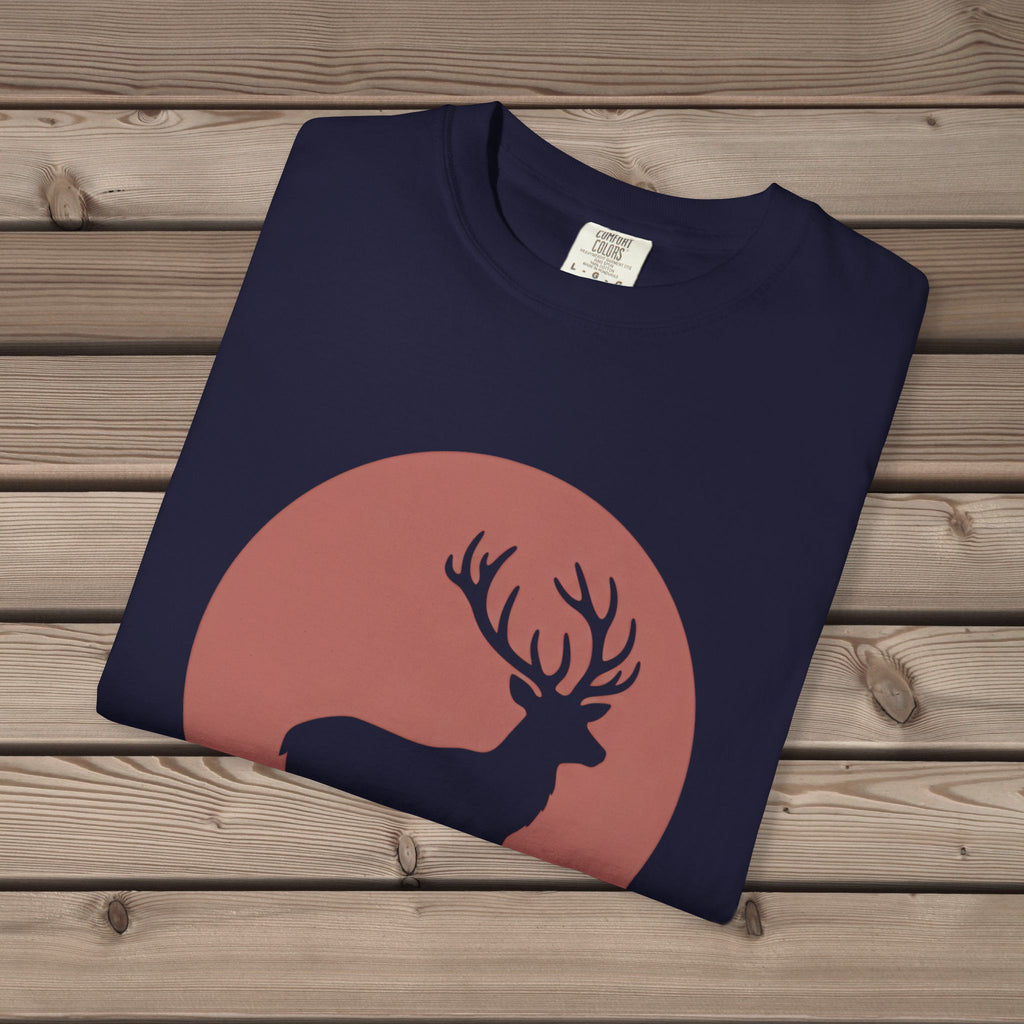 unisex graphic t-shirt with "Deer Silhouette" design