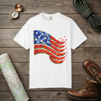 American Flag Flower T-Shirt
