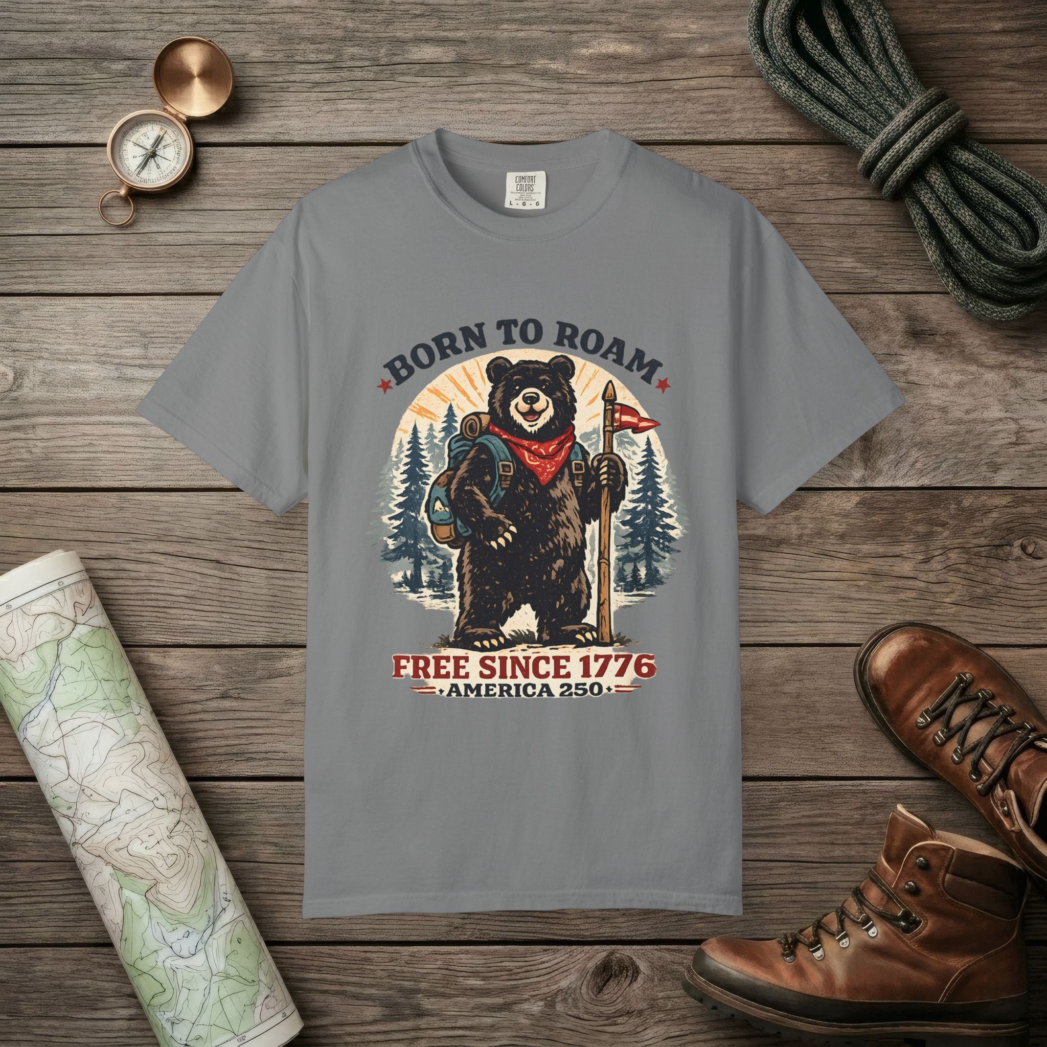 Born To Roam Bear T-Shirt