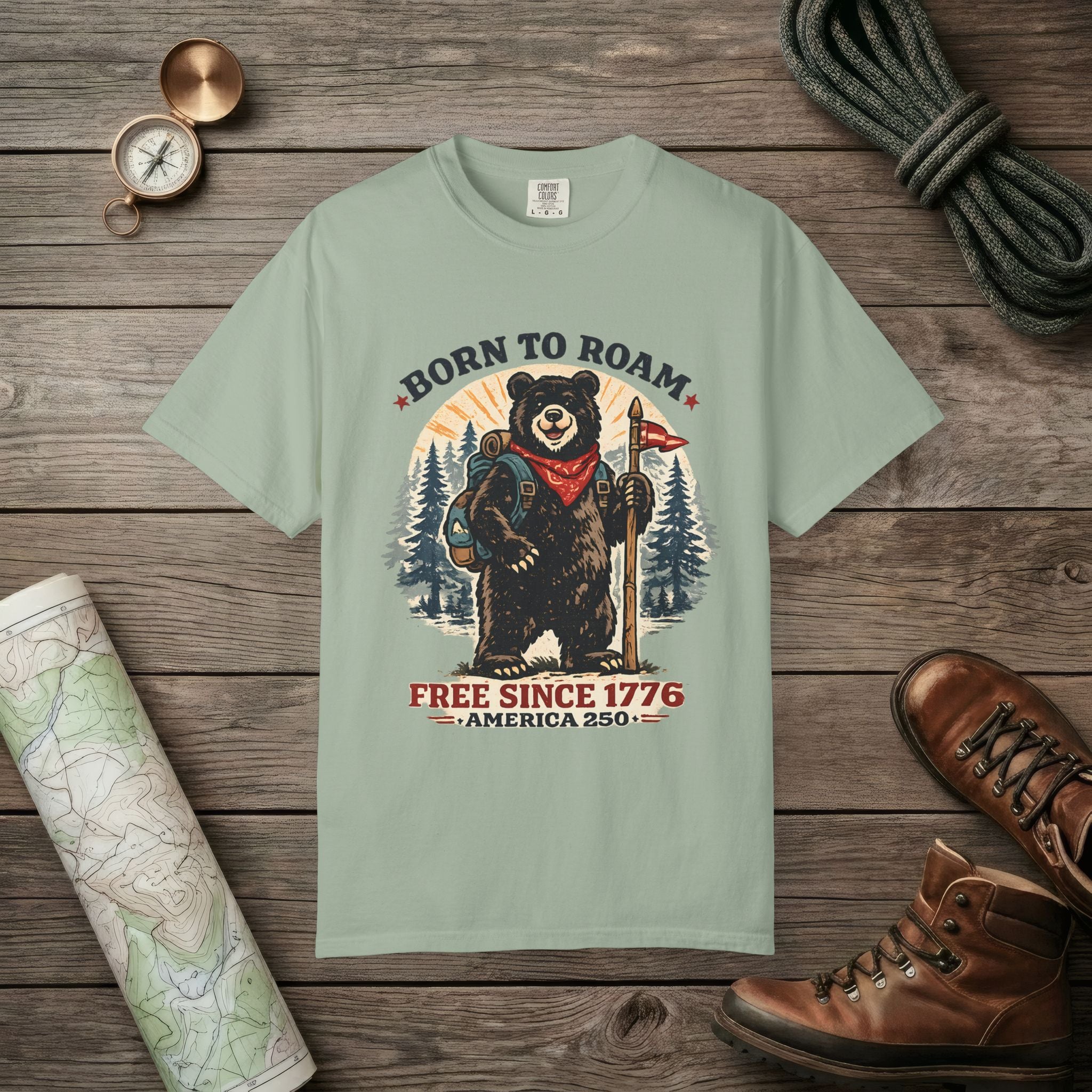 Born To Roam Bear T-Shirt
