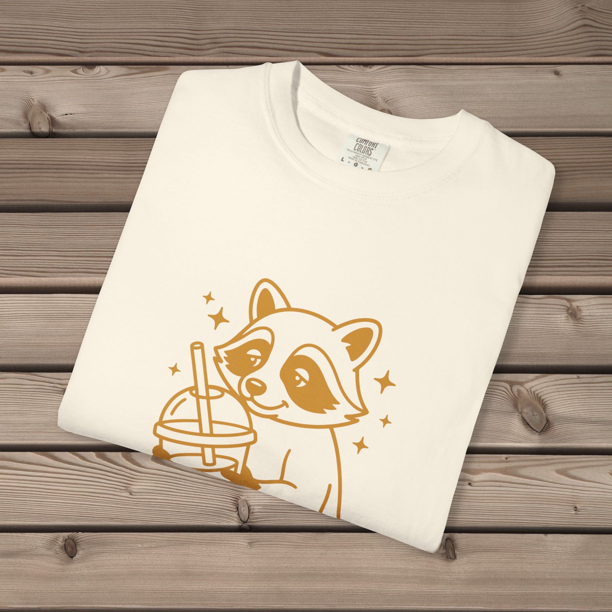 Raccoon with Iced Drink T-Shirt