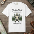 White color unisex graphic t-shirt with "A Bear Kills You" design