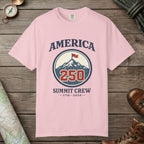 Blossom color unisex graphic t-shirt with "America 250" design