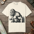 Ivory color unisex graphic t-shirt with "Angry Sasquatch" design