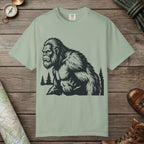Bay color unisex graphic t-shirt with "Angry Sasquatch" design