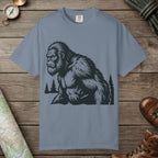 Blue Jean color unisex graphic t-shirt with "Angry Sasquatch" design