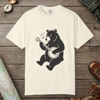 Ivory color unisex graphic t-shirt with "Banjo Bear" design