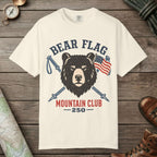 Ivory color unisex graphic t-shirt with "Bear Flag" design