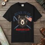 Black color unisex graphic t-shirt with "Bear Flag" design