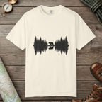 Ivory color unisex graphic t-shirt with "Bear Reflection" design