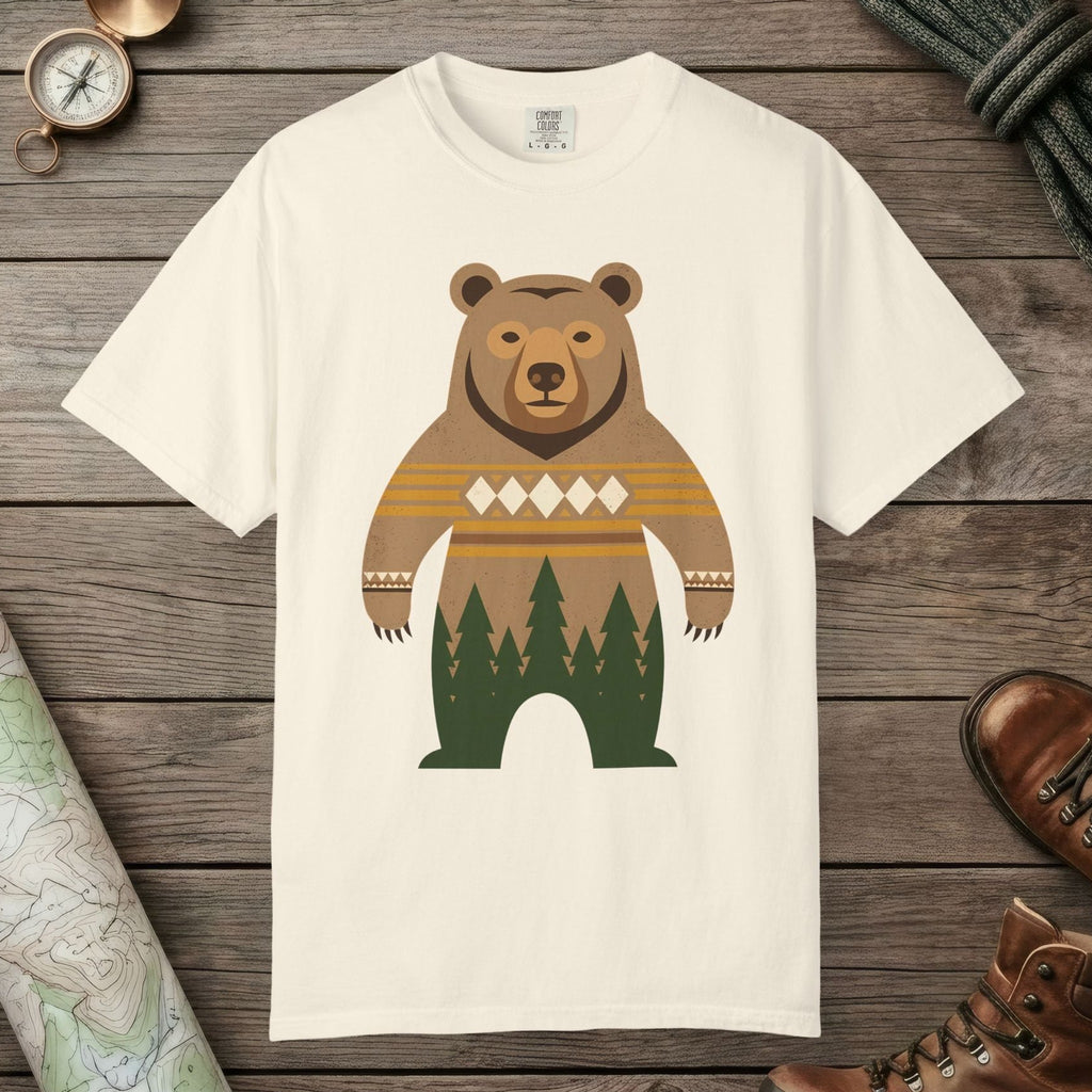 Ivory color unisex graphic t-shirt with "Bear Spirit" design