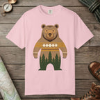 Blossom color unisex graphic t-shirt with "Bear Spirit" design