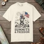 Ivory color unisex graphic t-shirt with "Bear Summits" design