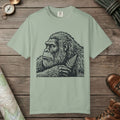 Bay color unisex graphic t-shirt with "Bigfoot Thinking" design