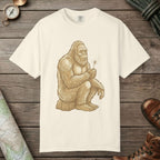 Ivory color unisex graphic t-shirt with "Bigfoot Wishes" design