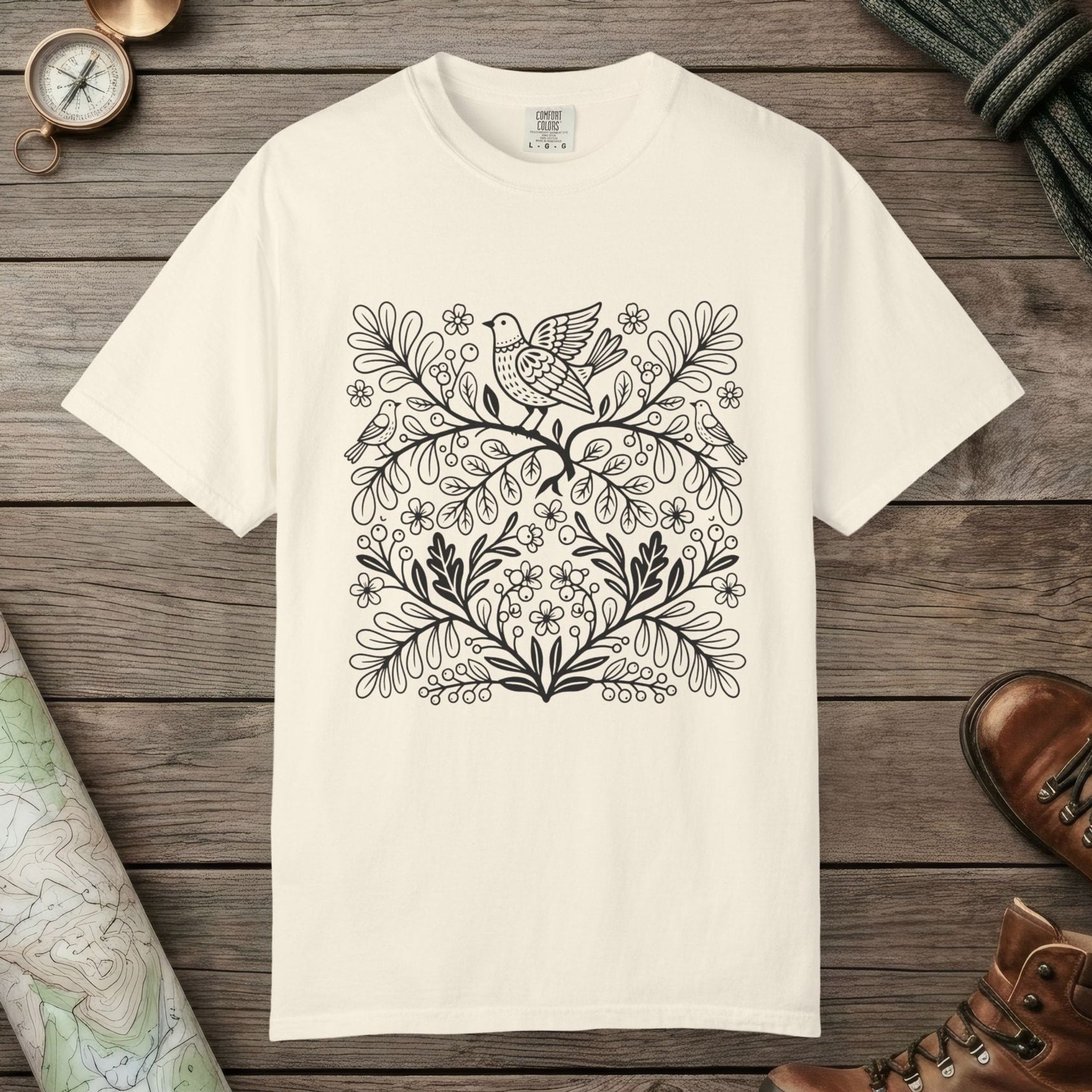 Birds & Flowers T-Shirt