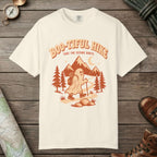 Ivory color unisex graphic t-shirt with "Boo-tiful Hike" design