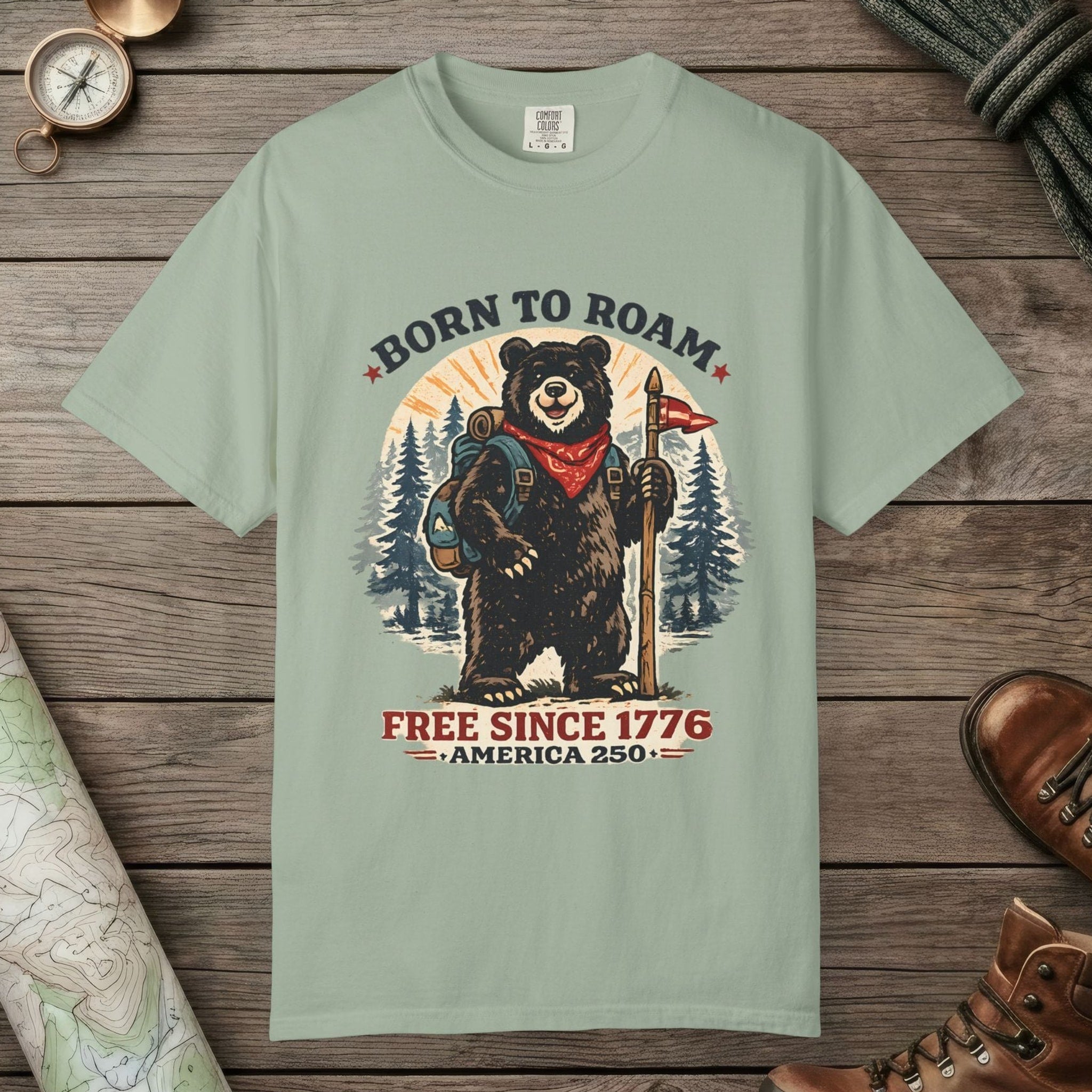 Born To Roam Bear T-Shirt