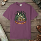 Berry color unisex graphic t-shirt with "Cabin Crew" design