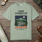 Bay color unisex graphic t-shirt with "Camp Counselor" design