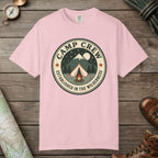 Blossom color unisex graphic t-shirt with "Camp Crew" design