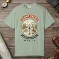 Bay color unisex graphic t-shirt with "Camp Crew Vintage" design