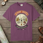Berry color unisex graphic t-shirt with "Camp Crew Vintage" design