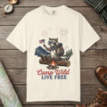 Ivory color unisex graphic t-shirt with "Camp Wild" design