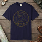 True Navy color unisex graphic t-shirt with "Certified Trail Snail" design