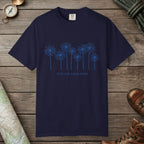 True Navy color unisex graphic t-shirt with "Daisy Field" design
