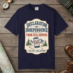 True Navy color unisex graphic t-shirt with "Declaration Of Independence" design