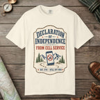 Ivory color unisex graphic t-shirt with "Declaration Of Independence" design