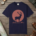 True Navy color unisex graphic t-shirt with "Deer Silhouette" design
